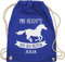 Turnbeutel Rucksack - Pferd Pferde - Mir reichts ich geh reiten - Unisize - Royalblau - tasche zum reit sachen für mädchen pferden gehe beutel pferderucksäcke pferdemotiv reicht s stoffbeutel