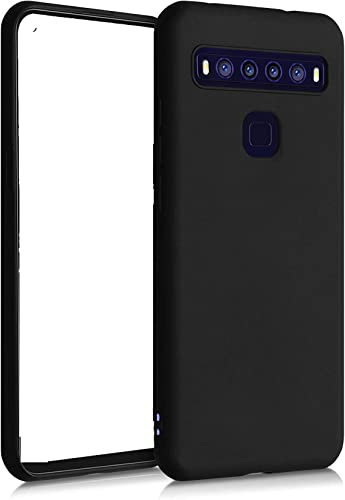 Compatible con TCL 10L / TCL 10 Lite T770H T770B Cubierta de teclas funda protectora gel silicona TPU suave flexible mate ultra soft slim case (negro)