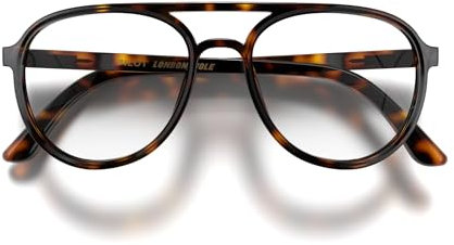 LONDON MOLE Brillen | Pilot Lesebrille | Pilotleser | Coole Leser | Stilvolle Lesebrille | Unisex | Federscharniere | Schildpatt| + 2,0 Vergrößerung