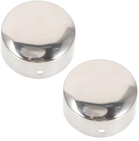 Zerodeko 2stücke Handlauf Endkappen Aus Edelstahl Abdeckkappen Für Holzgeländer Schutz Vor Abnutzung Einfache Montage Dekorative Lösung Für Treppengeländer Und Zäune