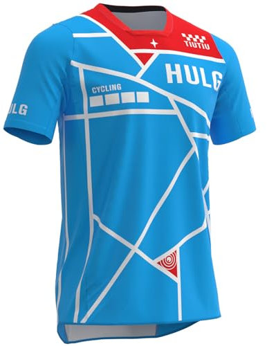 MTB-Trikot,Fahrradtrikot Herren Kurz,fahrradshirts Herren Kurz,MTB Tshirt,atmungsaktives Material, Schnell Trocknend,antibakteriell,Geeignet Für Viele Outdoor-Sportarten (Style-12,4XL)