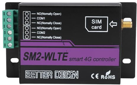 SM2 WLTE EA 2-Kanal 4G SMS-Alarm-Controller, Handy-Zugangs-Controller, Fernbedienungsschalter, SMS-Türsteuerung mit Fernbedienung über die Telefon-App, Farb-Nachtsicht