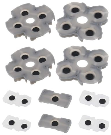 The Lord of the Tools 2 Set Leitfähige Silikon Knopfpolster Controller Knopfgriff L1R1 Knöpfe Ersatz Reparaturteil Kompatibel mit PS5 Controller Grau