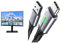 Samsung F24T450FQR - T45F Series - LED monitor - 24 - 1920 x 1080 Full HD & INIU USB C Charger Cable, [2m/3.1A] Type C Cable Fast Charging, Zinc Alloy Braided USB A to USB-C Phone Charger Cable