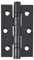 Eclipse Steel Ball Bearing Door Hinges, 3 Inch 75mm, Grade 7 Fire Rated, One Pair & Screws (Matt Black)