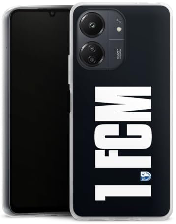 DeinDesign Silikon Hülle kompatibel mit Xiaomi Redmi 13C 4G Case transparent Handyhülle 1. FCM Offizielles Lizenzprodukt 1. FC Magdeburg