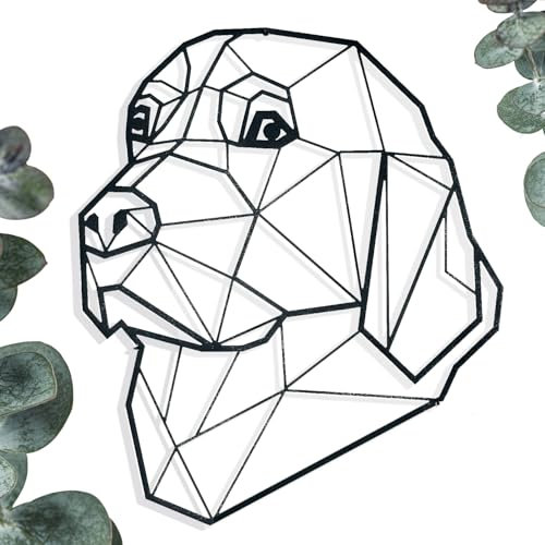 keluly Labrador Retriever Metallskulptur, Wanddekoration, Schild, Souvenir, Dekoration, Poster Rettungshund, Service, Therapie und Suche, Geschenk für Freunde und Paare.