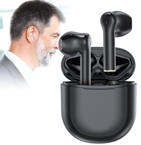 NVYAZJ Auriculares de traducción multilingüe Traductor con Auriculares intrauditivos binaurales con traductor de Idiomas con 40 Idiomas en línea Estuche de Carga para traducción instantánea