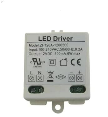 Controlador de potencia LED DC12V 6W, adaptador de corriente de tira LED de transformador de iluminación de 12V