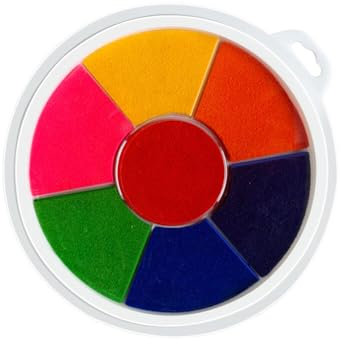 Sellos de tinta para niños, 16 colores, tinta de dedo, tinta de color, sello infantil, sello de tinta no tóxica, lavable para pintura de dedos, DIY scrapbooking, artesanía