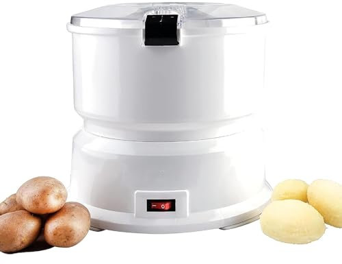XoTiq Electric Potato Peeling Machine, Automatic Peeling Machine, Load-Bearing 1KG Multifunctional Potato Peeling Machine, One-Touch Operation,Salad Spinner,Quickly Peel Large Quantities Of Potatoes