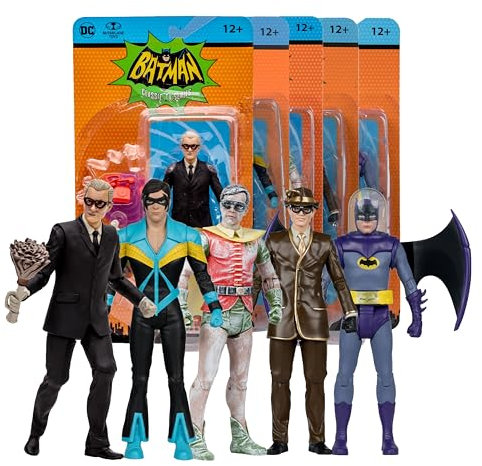 McFarlane Toys DC Retro Batman 66 Lot de 6 Figurines en échelle