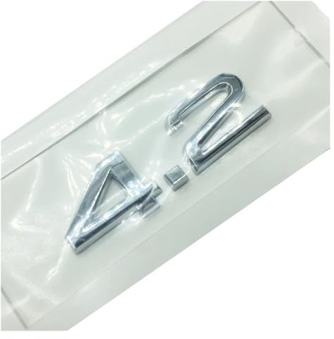 VISIYUBL Chrom-Emblem, passend for Audi 4.2 Allradantrieb, Kofferraum-Logo-Aufkleber(Chrome)