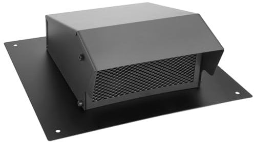 Roof Vent Cap Exhaust Air Vent Cover for Extractor Fans, Stainless Steel Exterior Exhaust Vent Collar Ventilation Removable Vent for Attic Black (Black 8 inch)