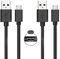 2 PACK 6FT/1.8M PS4 Controller Charger Cord, Micro USB Charging Cable for Xbox One S/X Slim Elite Controller, Playstation 4 Games, Dualshock 4 Controller Data Sync Cord Wire - Black