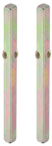 PATIKIL Square Door Knob Spindle 75x5mm, 2 Pack Replacement Carbon Steel Spare Door Handle Spindle Bar with Punching Point for Most Mortise Type Door Knobs, Gold