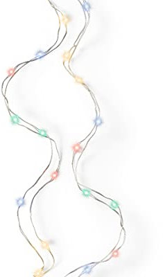 LED Drahtlichterkette mit Timer/Batteriebetrieb 495cm 100 bunte Micro Leds Lichterkette