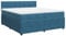 vidaXL Boxspringbett, Doppelbett mit Matratze Matratzenauflage, Bettgestell mit Lattenrost Kopfteil, Polsterbett Bett für Schlafzimmer, Blau 200x200cm Samt