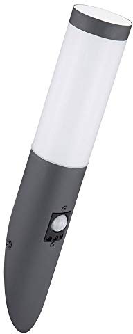 GLOBO LED Wandlampe mit Bewegungsmelder Edelstahl Gartenleuchte Außenleuchte Fackellampe anthrazit, 11W 1055lm 3000K, DxH 7,6x41 cm