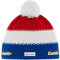 Eisbär Frankreich Ski Austria Bommelmütze Strickmütze Wintermütze Skimütze (One Size - weiß)