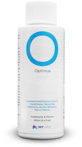 NT Labs Optimus Pond & Aquarium Water Conditioner (100ml Treats 4000L) | Detoxifies ammonia, nitrite, nitrate & heavy metals. Concentrated dechlorinator for fresh, marine, koi & pond environments