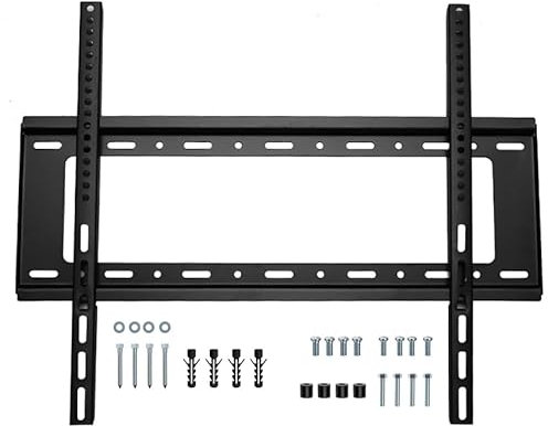 Heavy Duty Fixed TV Wall Bracket for 40-85 Inch Flat & Curved TVs, VESA up to 500x600mm, 75kg/165lb Capacity, Ultra Slim Design