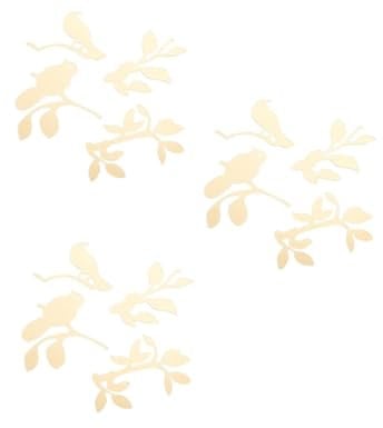 NUOBESTY 3 Sätze Vögel Und Wandtattoo Teiliges Für Kinderzimmer Wohnzimmer Und Räume Selbstklebende Wandaufkleber Glänzendem Für Glatte Oberflächen 2 Stück * 3