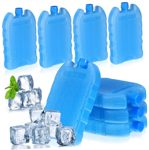 DOITOOL 8 Pack Ice Packs for Cool Box, Freezer Blocks for Air Cooler | Reusable Cooling Blocks for Cooler Bags, Lunch Boxes, Camping, Fishing, Hiking, Beach and Portable Air Conditioner Fans