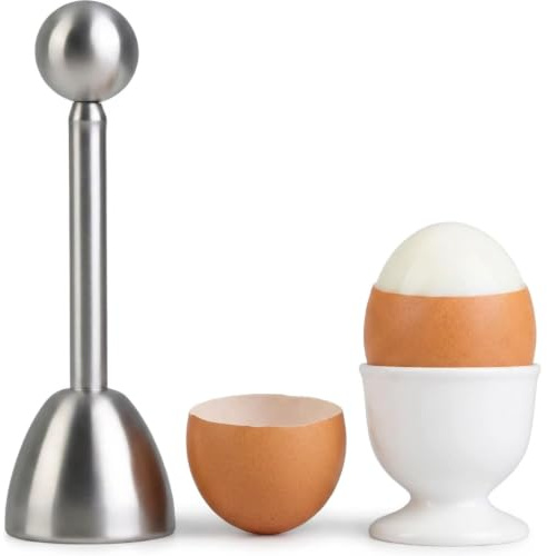 Stainless Steel Egg Cracker & Topper for Soft and Hard Boiled Eggs