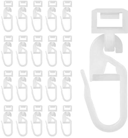 100 unidades de deslizadores de cortina para rieles, 5,8-7 mm, deslizadores de clic, deslizadores de pliegues, ganchos de cortina para rieles para la mayoría de rieles de cortina