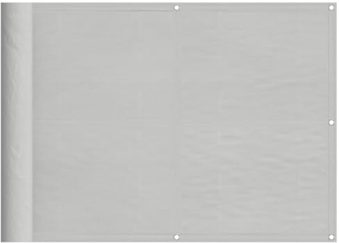 Frdhee Sonnenschirm Strand,Balkon-Sichtschutz Hellgrau 75x600 cm Polyester-Oxford,Tribünenschirm für Patio, Garten, Terrasse