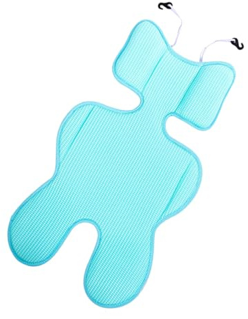 iplusmile Atmungsaktives Kinderwagenkissen 65x35x3cm aus Baumwolle Universelle Sitzauflage für Buggy Maschinenwaschbarer Sommerbezug in Himmelblau