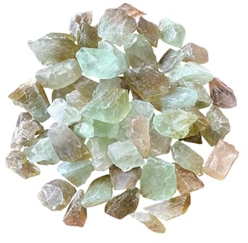 Steinfixx Grüner Calcit Rohsteine 300gr. (1–3 cm) – Natur Edelstein aus Brasilien – Calcit Heilstein, Wasserstein und Dekosteine für Brunnen, Meditation, Mineralien Sammlung