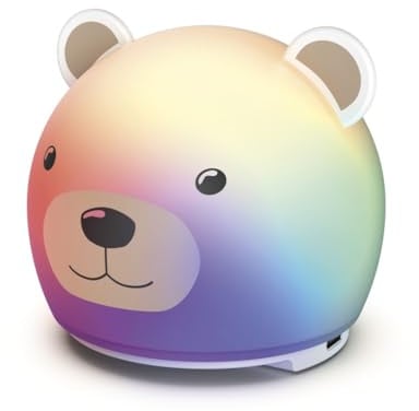 Hama LED Kindernachtlicht RGB, dimmbar & wiederaufladbar, Nachtlicht mit Timer (1h), Akku, weiches Silikon, Stilllicht, Babylicht & Kinderzimmer Lampe mit Farbwechsel