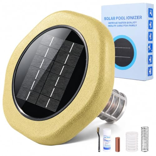 Ioniseur Piscine Solaire Purificateur, Piscine à Energie Solaire Clarificateur, Flotteur Autonome, Idéal pour Les piscines Hors-Sol, Les piscines encastrées, Piscine Solaire pour Extérieure