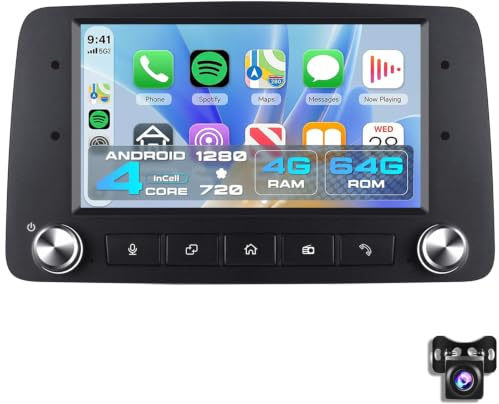 Autoradio da 7 pollici per Fiat Panda 169 2003-2012 Lettore audio stereo | Wireless Carplay Android Auto Android Touch Screen 5G WiFi Bluetooth FM AM USB Navigazione GPS CANBUS telecamera retromarcia