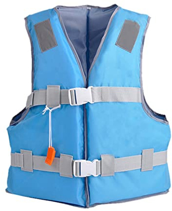 Unisex Swim Jackets with Safety Strap and Whistle Reflective Strips, Waterproof Waistcoat Gilet Swim Vest for Pool Summer Kayaking Beach Play Snorkeling