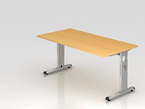 Schreibtisch MEGA 160 x 80 Buche Höhenverstellbar von 65-85cm