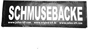 Julius-K9 162LR-G-33998 Klettaufschrift, SCHMUSEBACKE, schwarz