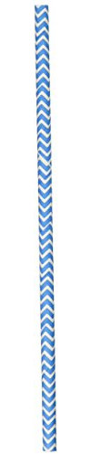 Ginger Ray Pop Art Superhero Party Chevron Paper Straws (25 Pack), Blue
