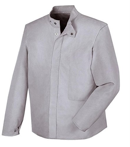 teXXor 4121-48 Schweisserjacke aus Rindvollleder, Größe 48, Weiß/Grau