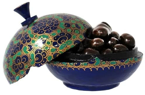 Rita Farhi Dark Chocolate Covered Ginger in Handmade Bonbonnières inspired by a European tradition, 130g - Blue
