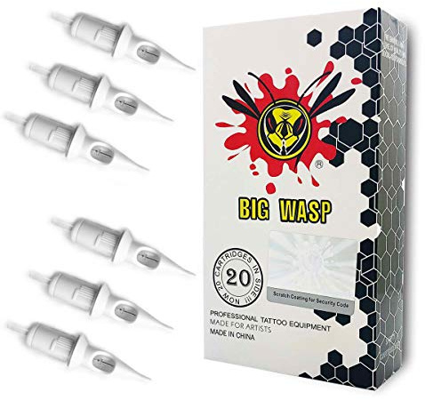 BIGWASP Professional Disposable Tattoo Needle Cartridge 3 Round Liner (3Rl) 20Pcs