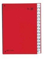 Pagna© Pultordner Color-Einband - Tabe 1 - 31, 32 F„cher, Farbe rot