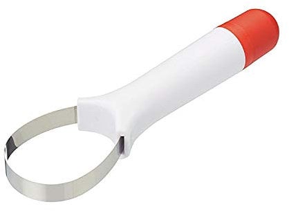 KitchenCraft Healthy Eating Adjustable Fruit Slicer/Scooper, Stainless Steel, White/Red, 18.5 cm