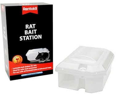 RENTOKIL Rat Bait Station - Lockable - Tamper-Resistant & Reusable