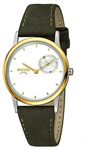 Boccia Damen Analog Quarz Uhr mit Leder Armband 3274-02