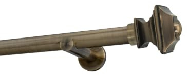 Sento 25mm Gardinenstange Vorhangstange Wandmontage Messing Antik Modern 160 cm Barocco
