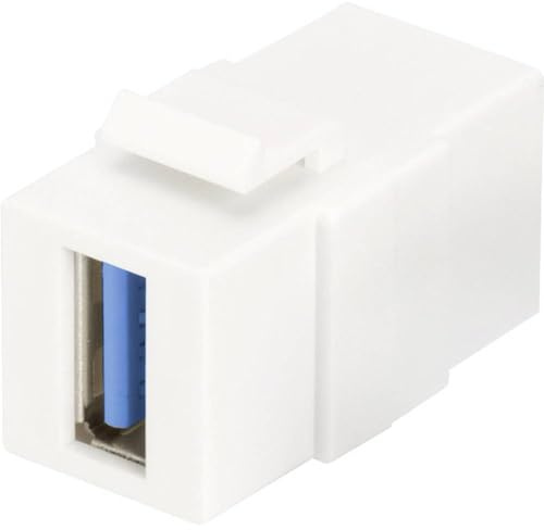DIGITUS DN-93404 – Keystone Module USB 3.0 – For Network Socket & Patch Panel – Pure White (RAL 9003)