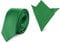 Ladeheid Herren Schmale Krawatte & Einstecktuch Set SP/P (150cm x 5cm, 22cm x 22cm, Dunkelgrün)